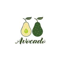 diseño de ilustración de icono de vector de aguacate