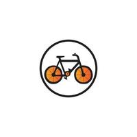 plantilla de diseño de vector de icono de bicicleta