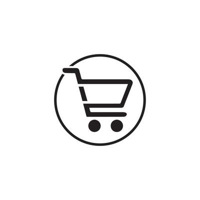 Shop, store basket vector icon Template