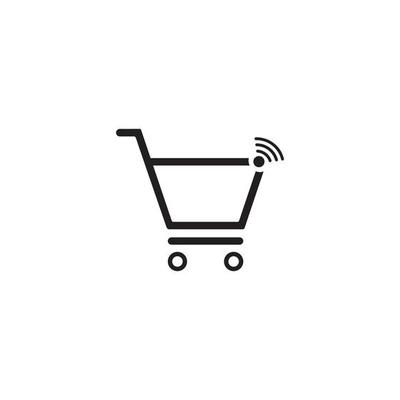 Shop, store basket vector icon Template