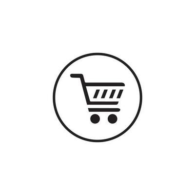 Shop, store basket vector icon Template