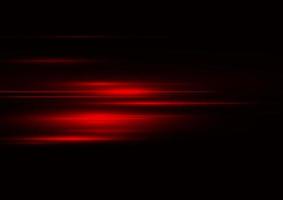 Abstract red speed neon light effect on black background vector illustration.