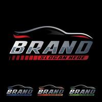 Speed car racing logo template vector