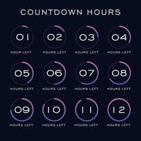Countdown days template vector