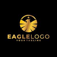 Gold eagle logo vector