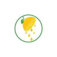 Diseño de ilustración de vector de icono de limón fresco