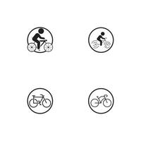 plantilla de diseño de vector de icono de bicicleta