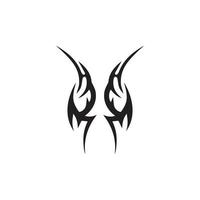 Diseño de ilustración de vector de icono de tatuaje tribal