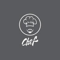 Hat chef logo template vector icon  illustration