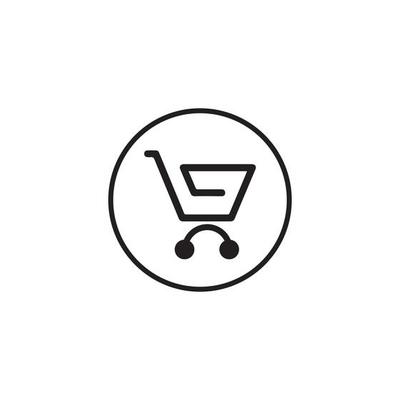 Shop, store basket vector icon Template