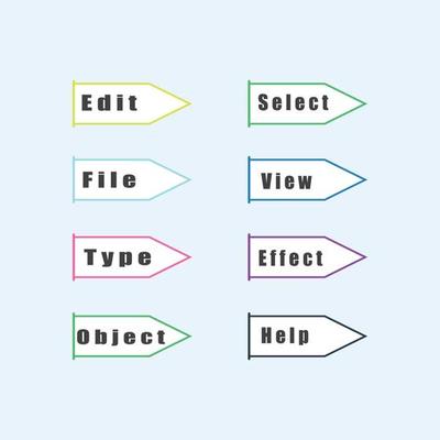 Modern vector set of trendy flat buttons. icons for web design and interface