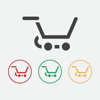 Shop, store basket vector icon Template