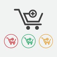 Shop, store basket vector icon Template