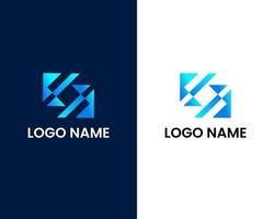 letter s and k modern logo design template vector