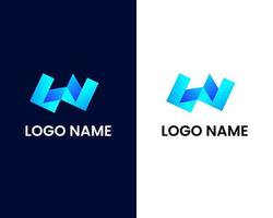 letter w modern logo design template vector