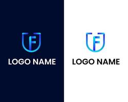 letter u and f modern logo design template vector