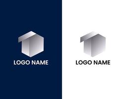 plantilla de diseño de logotipo moderno letra t y d vector