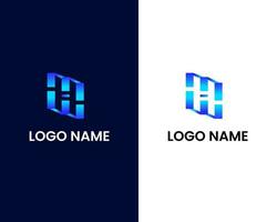 plantilla de diseño de logotipo moderno de letra w y m vector