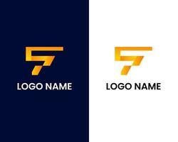 letter f modern logo design template vector