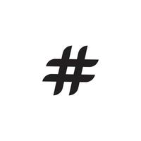 plantilla de diseño creativo de símbolo de hashtag vector