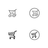 Shop, store basket vector icon Template