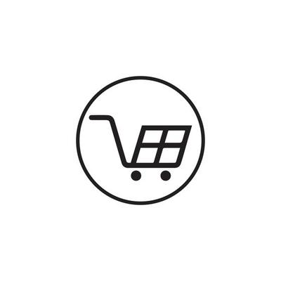 Shop, store basket vector icon Template