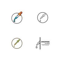 Dropper Icon Vector Design Template. Linear Style.