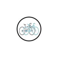 plantilla de diseño de vector de icono de bicicleta