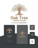 logo design big tree, oak, old tree vector. for lumberjack, wild tree. vector