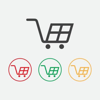 Shop, store basket vector icon Template