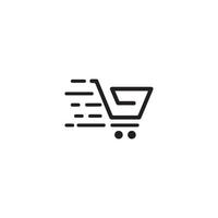 Shop, store basket vector icon Template