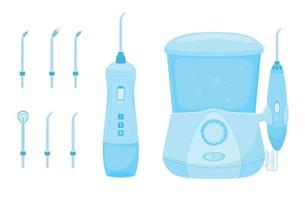 conjunto de herramientas de higiene dental vector