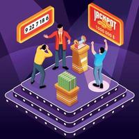 Isometric Lottery Concept vector