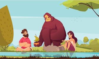 Bigfoot Cartoon Illustration vector