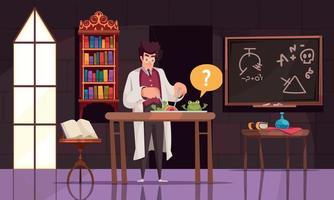 Cartoon Scientific Laboratory Illustration vector