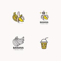 Banana Logo Template vector illustration