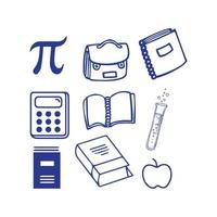 Back to school element icon vector illustration design