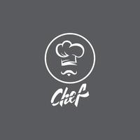 Hat chef logo template vector icon  illustration