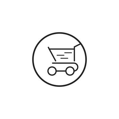 Shop, store basket vector icon Template