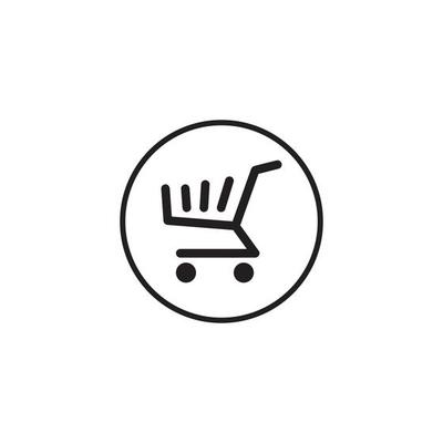 Shop, store basket vector icon Template