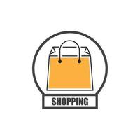 icono de bolsa de compras vector