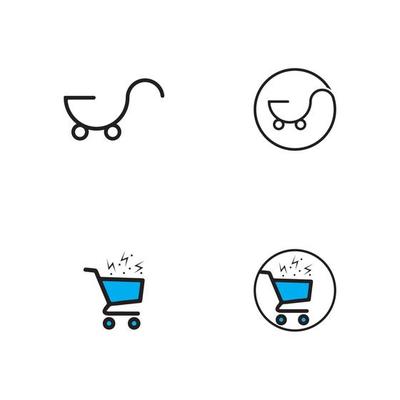 Shop, store basket vector icon Template