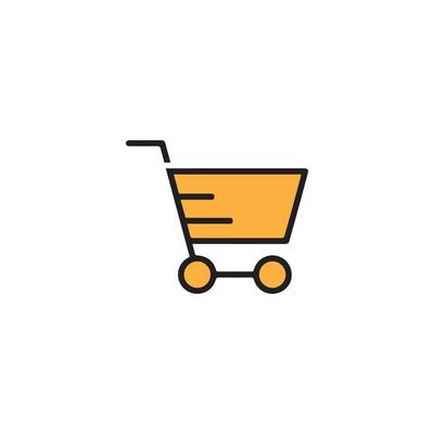 Shop, store basket vector icon Template