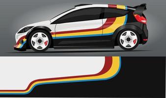 Car decal wrap design vector. abstract stripe racing  for livery, vehicle, rally, race, car. vector