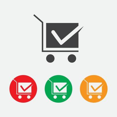 Shop, store basket vector icon Template