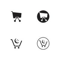 Shop, store basket vector icon Template