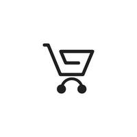 Shop, store basket vector icon Template