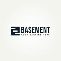 simple basement stair logo template vector illustration design. minimalist underground building business logo concept