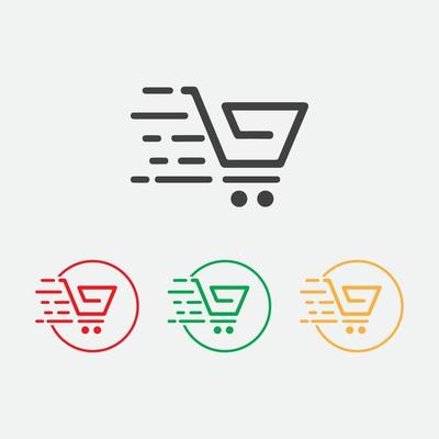 Shop, store basket vector icon Template