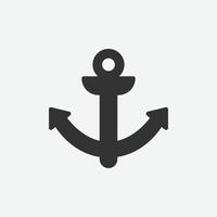 Ship anchor vector icon set. Isolated marine icon vector design